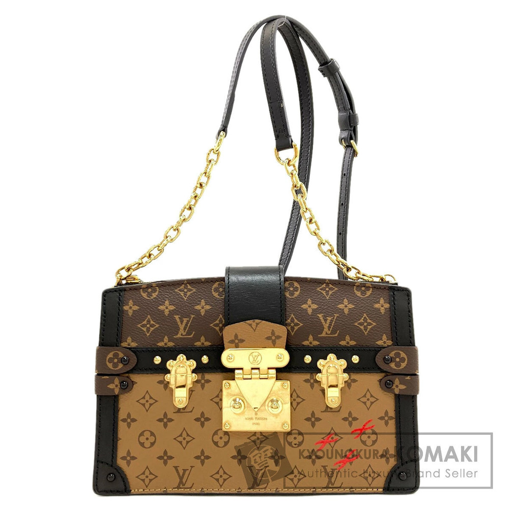 Louis Vuitton Trunk Clutch Shoulder Bag Monogram Reverse